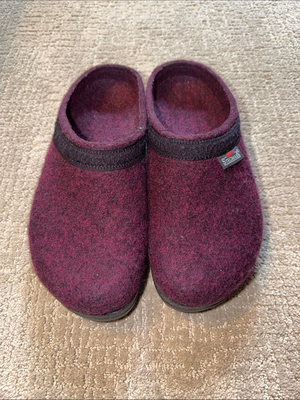 Women’s Burgundy Wool Slip-On Clogs by SoftMoc